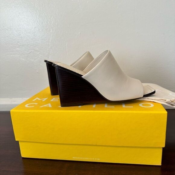 Mercedes Castillo leather upper& lining wedge sandal Brazilialuxe brand size 6,5 - Picture 12 of 15